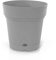 Mintra Home Pot de Fleurs Rond - Plastique Incassable - sans BPA – 21.6 cm - Planter des Fleurs, Jardinage, Plantes - Durable pour Intérieur, Extérieur, Terrasse, Pelouse (Gris)