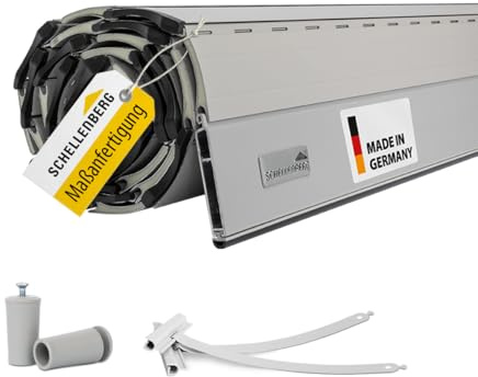 Schellenberg Rolladen Maßanfertigung, Rolladenpanzer Aluminium, Auswählbar: Breite 50-200 cm, Höhe 100-230 cm, System Mini, Farben Grau, Anthrazit, Silber, Weiß