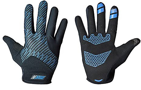 DAPPER RACING | SIMRACING pekskärmsvänliga handskar | Förstärkning i handflatan | Halkfri silikon för optimalt grepp | Lätt och andas | Designad för simulatorälskare (L)