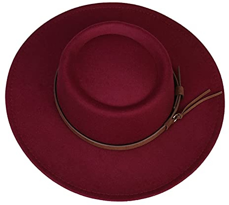 JK Home Fedora-Sonnenhut mit breiter Krempe – Wollfilz für Strand, Prinzessin, Cloche, Derby, Bowler, Kirche, Party, Eimerhut