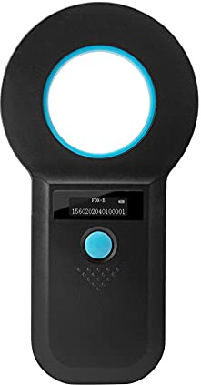 DIFCUL Haustier-Mikrochip Scanner Chip Lesegerät Haustier ID Pet Scanner mit Helligkeit OLED Anzeige 128 Stück Tag Informationsspeicher für die Tierverfolgung für ISO 11784/11785, FDX-B und ID64-RFID