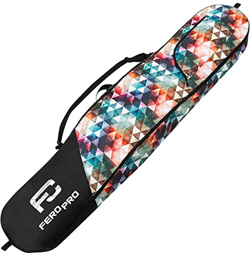 Ferocity Premium Snowboardtasche Board Bag Snowboardbag Abdeckung 170 cm aus Wasserdichtem Polyester mit Tragegurt und Schultergurt Triangles PR [051]