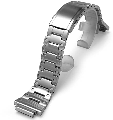 Korlexchi Cinturino in Metallo per Orologio Compatibile con Casio GM-5600, Bracciale per Uomo Compatibile con G-shock GM5600B, 316 Acciaio Inossidabile