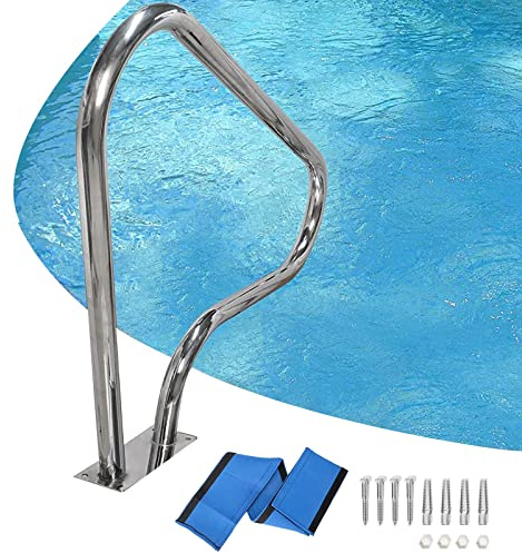 Plerile Pasamanos De Seguridad para Piscinas Barandillas para Piscinas, Pasamanos para Piscinas De Acero Inoxidable 304, Baranda De Piscina para Entradas Inclinadas Y Spas (Size : 1 Pack)