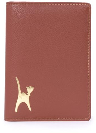 Catwalk Collection Handbags - Damen Leder Reisepasshülle Klein - Reisepass Organizer Hülle für Reise - RFID Schutz - Geschenkbox - Skye - Hellbraun