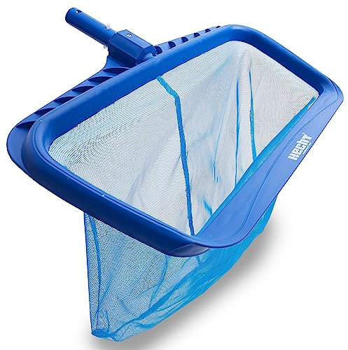 Hecht Kescher Pool, wahlweise mit Teleskopstange – extra großes Netz, feinmaschig – Poolreinigung – Wasserpflege – Für Schwimmbad, Pool, Planschbecken, Whirlpool, Teich (Modell 3)