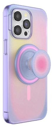 PopSockets: PopCase PlantCore für MagSafe - Pflanzliche Handyhülle für iPhone 15 Pro Max mit einem MagSafe-kompatiblen PopGrip - Handyständer und Griff mit austauschbarer Top - Aura