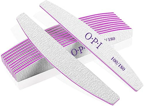Lime per unghie 10 pezzi, lime per unghie professionali set Mezza luna Bilaterale Strumenti per la Cura Degli Unghie Strumenti per manicure Set Cura Degli Unghie, Ideali Per (grana 100/180) Nail File