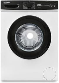 Daewoo WM714TTWA1DE Frontlader Waschmaschine 7 kg, Weiß/Schwarz