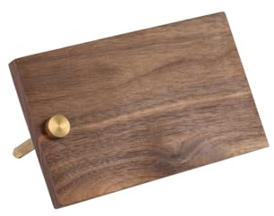 ARFUKA Holz-Visitenkartenhalter & Namensschildständer Handgefertigter Kartenaufsteller aus Naturholz Eleganter Ständer für Büro, Konferenz