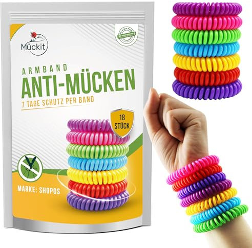 Mückenschutz Armband – 18er Pack für Kinder & Erwachsene – Effektive Zeckenabwehr, Wespenvertreibung & Anti-Mücken Lösung für Outdoor – Mit Zitroneneukalyptusöl