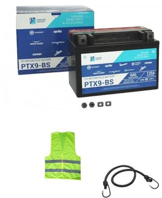 KOMPATIBEL MIT LAVERDA Phoenix 150 Jahr 2001 al 0000 Batterie YTX9-BS PIAGGI O PTX9-BS GELADEN UND BEREITS BEREIT ZU VERWENDEN. MOTORRADBATTERIEN 8AH 12VOLT 150X87X105MM