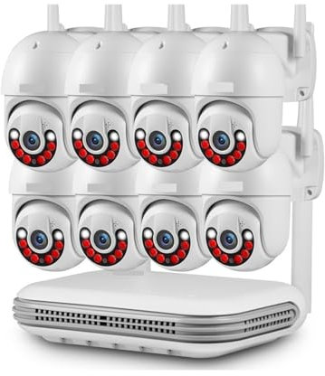 Caméras de sécurité extérieures, 2K 4MP 6MP Full HD 8CH sans fil NVR sécurité système de caméra IP Kit Surveillance extérieure CCTV enregistreur vidéo pour une utilisation intérieure et extérieure(500