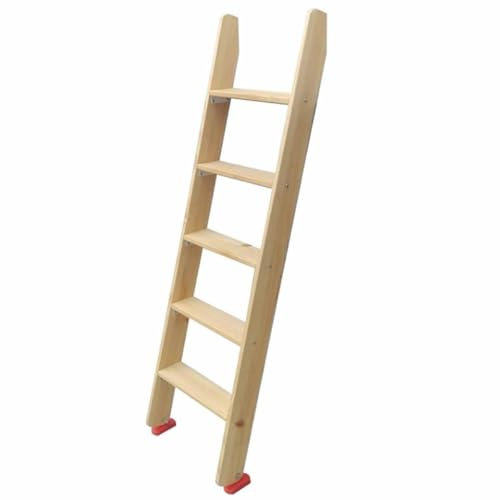 Wooden Loft Bed Ladders with Hooks Bracket and Anti-Slip Feet, Wood Bunk Ladder, Durable Bunk Bed Ladder,Replacement Ladder, Safety Attic Steps Ladder for Apartments, Bedrooms(250cm)