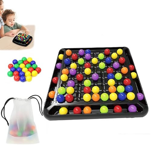 Intellektuelles Schachbrett Kugeln, Intellektuelles Schachbrett Bunte Kugeln, Intellektuelles Schachbrett - Doppelduell, Rainbow Ball Intellektuelles Schachbrett Mit Kugeln,elimination Brettspiel