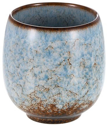sourcing map Tasses à thé chinoises en céramique de 163 g - Service à thé traditionnel Gong Fu en céramique - Sans poignée - Petite tasse à café pour maté, thé, café, vin, boissons - Bleu clair