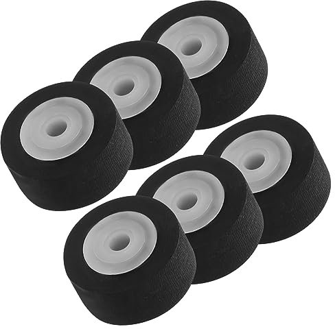 HOMSFOU 12 Pièces magnétoscope en Caoutchouc Galet presseur de Cassette pôle Rouleau presseur pour magnétophone Rouleau de Pression en Caoutchouc roulement à Rouleaux pour la vidéo Black