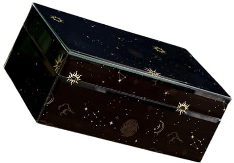 JINQIGG Versatile Jewelry Storage Box Stylish Glass Jewelry Container Strorage Box for Rings and Necklaces Collection