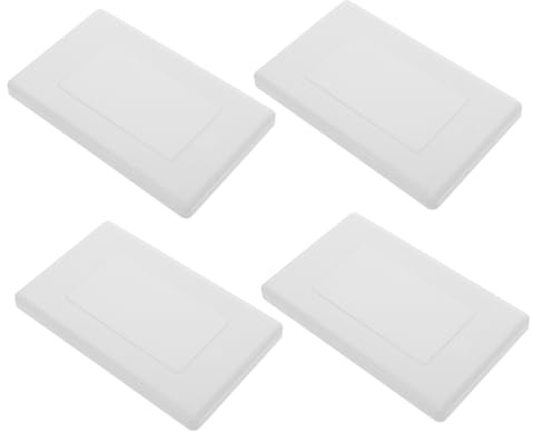 HOLIDYOYO Plaques de Recouvrement Électriques Plastique 118/120 Couvercle Boîte de Jonction Petite Blanche 4 Pièces Protection Câbles Murale Usage Domestique