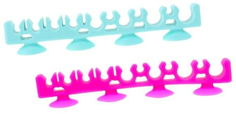 PACKOVE 2stücke Teiliges Silikon Make-up-pinselhalter Mit Saugnapf Langlebig Und Flexibel Offenes Design Für Natürliche Lufttrocknung Vielseitiger Organizer Für Kosmetik Bürstenaufbewahrun