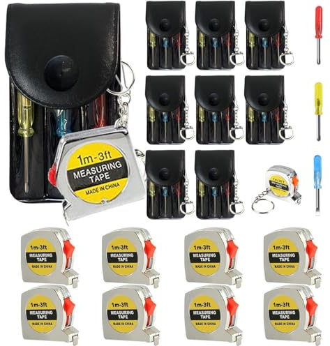 Mini Kit de Herramientas,Cinta Métrica Retráctil,Destornillador,Herramientas Portátil, Adecuado para Fiestas de Cumpleaños y Uso Diario