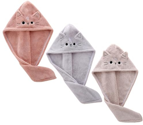 ERINGOGO Saugfähiger Haartrockenhaube aus Korallenvlies für Damen Schnell Trocknend Geeignet für Haartypen nach Baden Einfaches und Elegantes Design