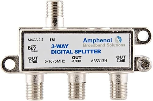 Amphenol Digital Coaxial Splitter MoCA 2.5 (3 Way) ABS313H