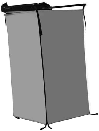 jojomis Tente de douche latérale portable pour véhicule, abri d'intimité, vestiaire, cabine de toilettes d'extérieur pour camping, plage, camionnette, voyages sur la route - Gris
