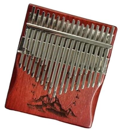 Kalimba Klassisches Rotes Kalimba-Daumenklavier Mit 34 Chromatischen Tasten Und Zubehör