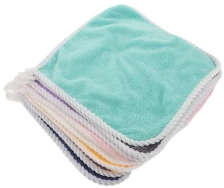 BESTonZON Pack de 8 Toallitas para Bebés de Franela Suave, Cuadradas Rápida Absorción para Baño y Lavado Facial Estilo Aleatorio