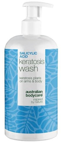 Bagnoschiuma per Cheratosi Pilare – contro cheratosi pilare, pelle a fragola e pelle ruvida – con acido salicilico, niacinamide, zinco PCA e glicerina