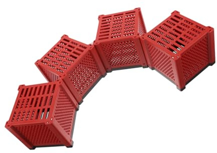 ORFOFE 4 pièces Filtre Aquarium Cube Réutilisable Boîte Filtration Vide Compatible Médias Multiples Facile Installation Nettoyage pour Bassins Écuries et Aquariums