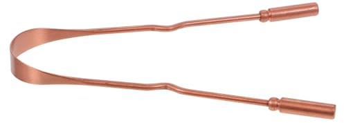 Raschialingua in Rame Oro 1 Pezzo con Manico Ergonomico | Scatola Inclusa, Uso Semplice, Finitura Dorata, Pulizia Orale Quotidiana, Formato Singolo Pratico