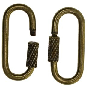 Zambuph Lot de 12 mousquetons d'escalade Camping en Plein air Voyage Porte-clés Crochets Suspendus maillon de chaîne en Fil d'acier Portable, Bronze