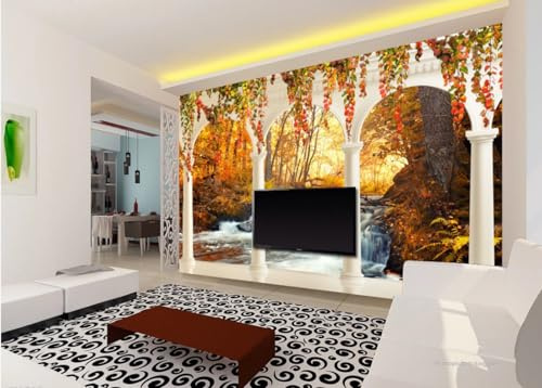 Carta Da Parati 3D Arco Bosco Fotomurali Murale Decorazione Sfondo Custom Wallpaper -songqians-24131-200cmx140cm