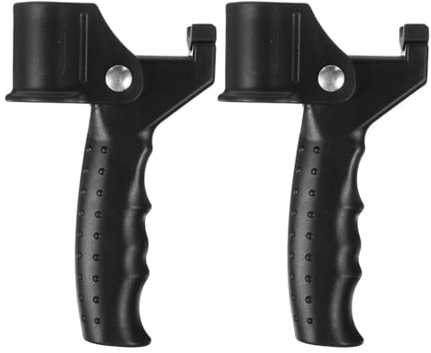 BELLIFFY Impugnatura Ergonomica Pieghevole per Bastone da Passeggio 22Mm Set 2 Pezzi Nero Supporto Stabile per Anziani e Ausilio alla Deambulazione Accessorio Portatile per Mobilità e