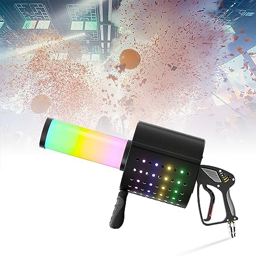 MQDLJSE Machine à confettis et fumée 2 en 1 Portable, Jet LED, Effets spéciaux, idéale pour Les fêtes, Les Spectacles à Domicile, Les Bars, Les Clubs et Les Mariages.