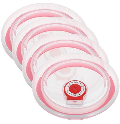 SMASOLO Microwave Oven Leak-proof Bowl Lids 4pcs 4.5-inch Stainless Steel Sealing Covers for Ceramic Bowls Keep Fresh Food Heating Safe Kitchen Use