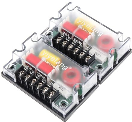 Bottone 2er Pack 4 Ohm 2-Wege Frequenzweiche 200 W Passive Auto Hochtöner Lautsprecher Frequenzteiler Zubehör Auto Lautsprecher Hochtöner