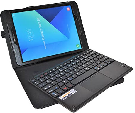 MQ Bluetooth Tastatur Tasche Mit Multifunktions-Touchpad für Galaxy Tab S3 9.7 - Hülle für Samsung Galaxy Tab S3 9.7 LTE SM-T825, WiFi SM-T820 | Deutsch QWERTZ