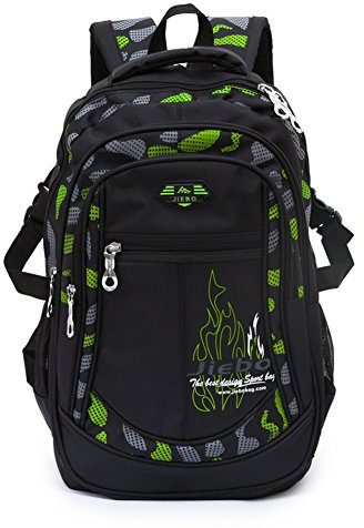 Kinder Schulrucksack für Jungen Schulrucksack Rucksack Jugendliche Schultasche Outdoor Freizeit Daypack (Grün)
