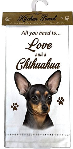 E&S Pets Chihuahua, Schwarze Küchentücher, gebrochenes Weiß