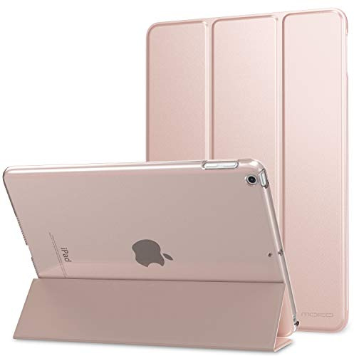 MoKo Funda para 2018/2017 iPad 9.7 6th/5th Generación, Oro Rosa | Ultra Slim Función de Soporte Protectora Plegable Smart Cover, Auto Sueño/Estela