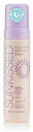 Sunkissed Mousse autobronzante foncée 95 % naturelle 200 ml