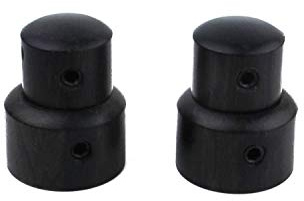 guyker 2Pcs Ebony Concentric Stacked Knobs, Dual Dome Control Knobs, High Grade Dome Volume Tone Knob Replacement for Electric Guitar or Precision Bass