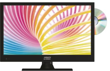 Antarion TV LED 15.6 39cm Télévision HD TNT Camping 12V DVD intégré