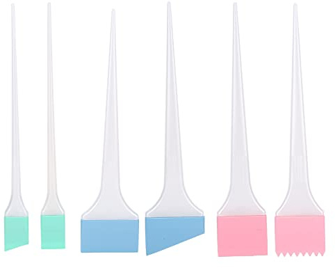 6Pcs Hair Coloring Brush Dye, Hair Color Brush Set, Mixing Bowl Kit Tint Comb Tint Dying Coloring Applicator, Silicone Hair Coloring Dyeing Hairdressing Tool Salon