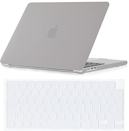 Se7enline Compatible with 13 inch MacBook Air Case M2/M3/M4 2022-2025 for Mac Air 13.6-inch Model A2681/A3113/A3240 M2/M3/M4 Chip Laptop Protective Hard Shell Case with Keyboard Cover Skin,Stone Gray | 2 in 1 Matte Hard Shell Laptop Case with Keyboard Cover Anti-Scratch Heat Dissipation Full Port Access Slim Lightweight