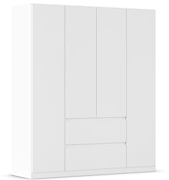 Rauch Möbel Mainz, Kleiderschrank, Farbe Weiß, Breite 181 cm | Schrank, Kinderkleiderschrank, 4-türig, Push-to-open, für Schlafzimmer, Kinderzimmer, Babyzimmer, Garderobe