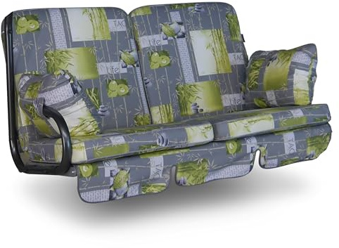 ANGERER Hollywoodschaukel Auflage 2-Sitzer Comfort grau Bambus | passend für viele 2-Sitzer Hollywoodschaukeln, Schaukelauflage Made in Germany